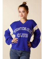 Moocci VINTAGE SWEATER  Blue and Ecru - TU
