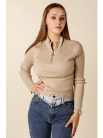 Giracoo PULL w Zipper - BEIGE