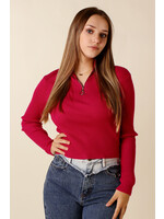 Giracoo PULL w Zipper - BORDEAU