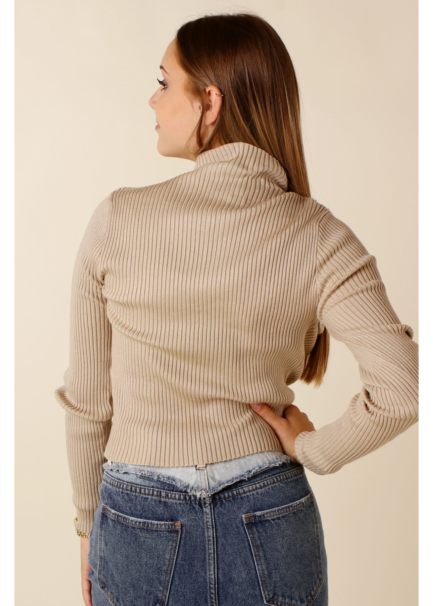 Giracoo PULL w Zipper - BEIGE