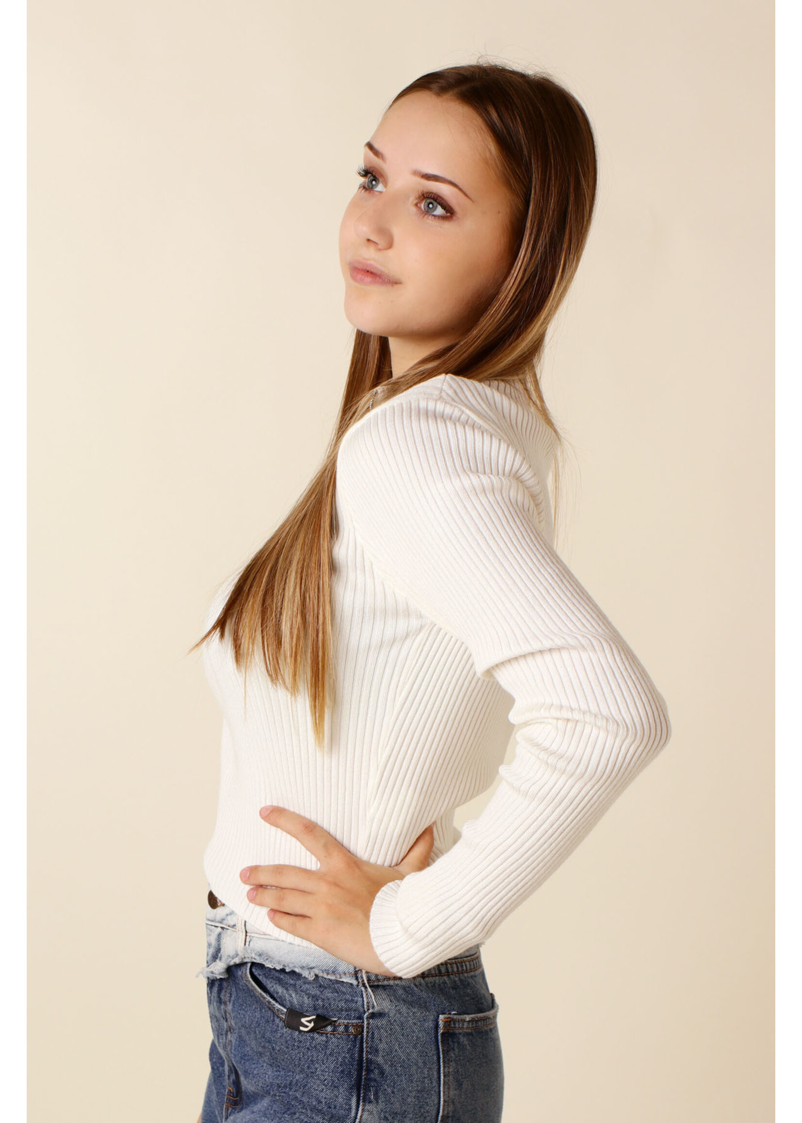 Giracoo PULL w Zipper - WHITE