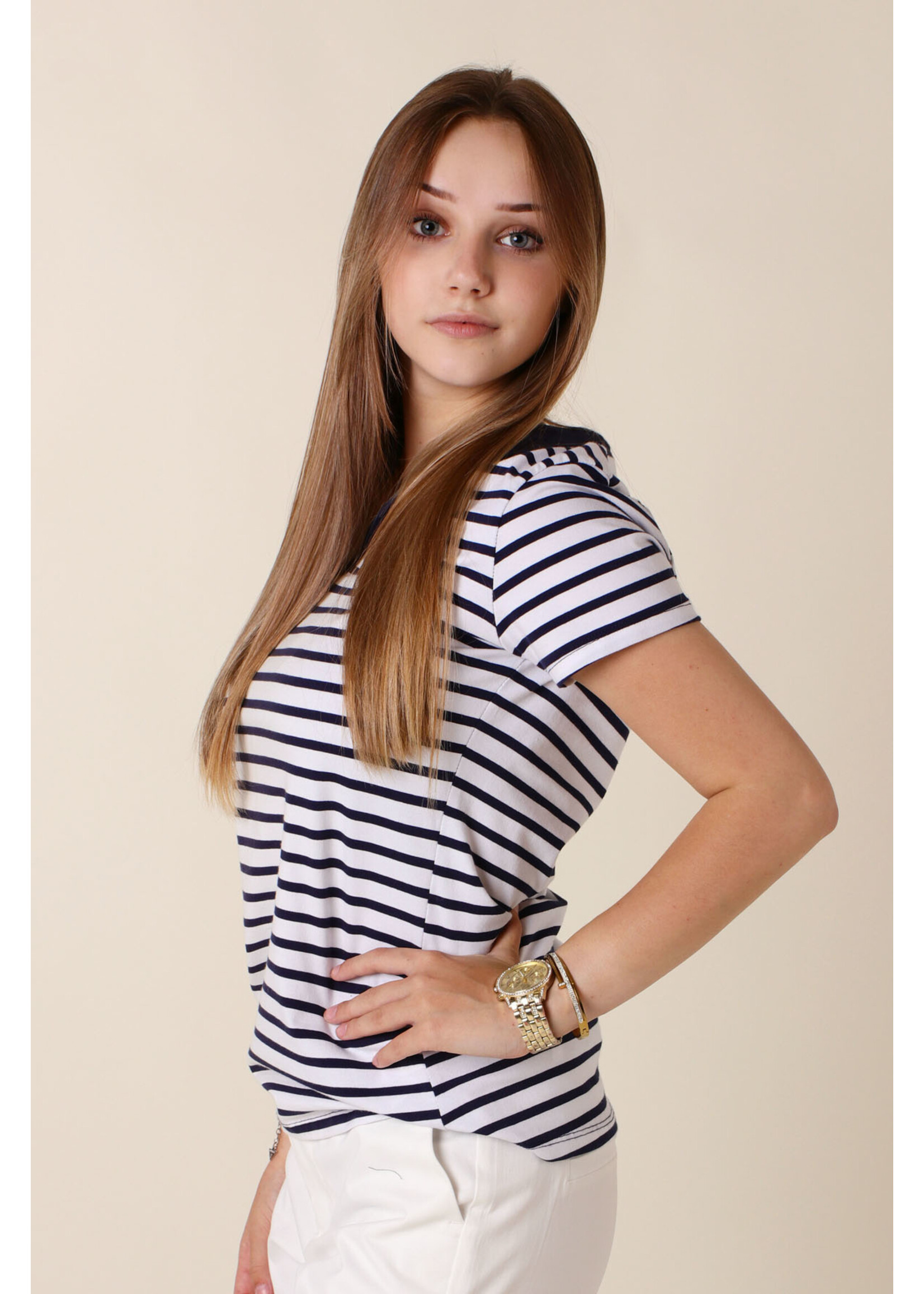 CC Fashion T-Shirt Marine Collar - NAVY1