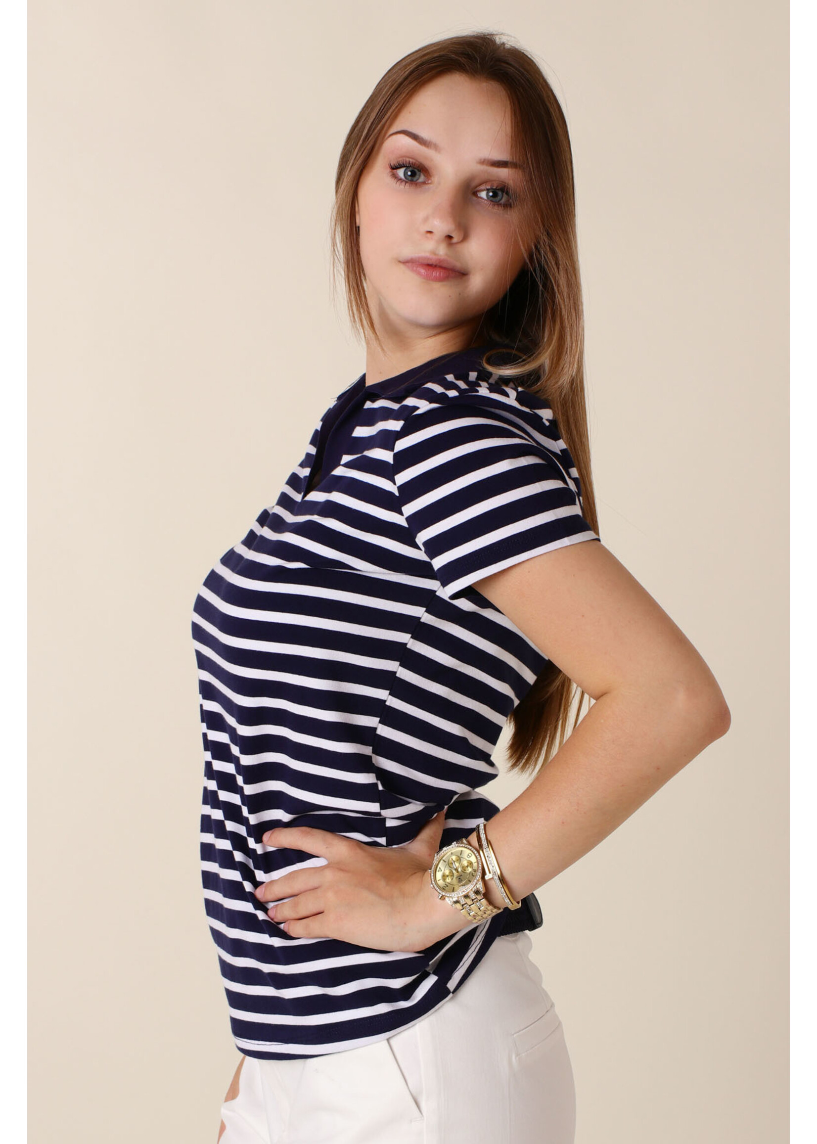 CC Fashion T-Shirt Marine Collar - NAVY2