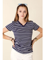 CC Fashion T-Shirt Marine V-Collar - NAVY2