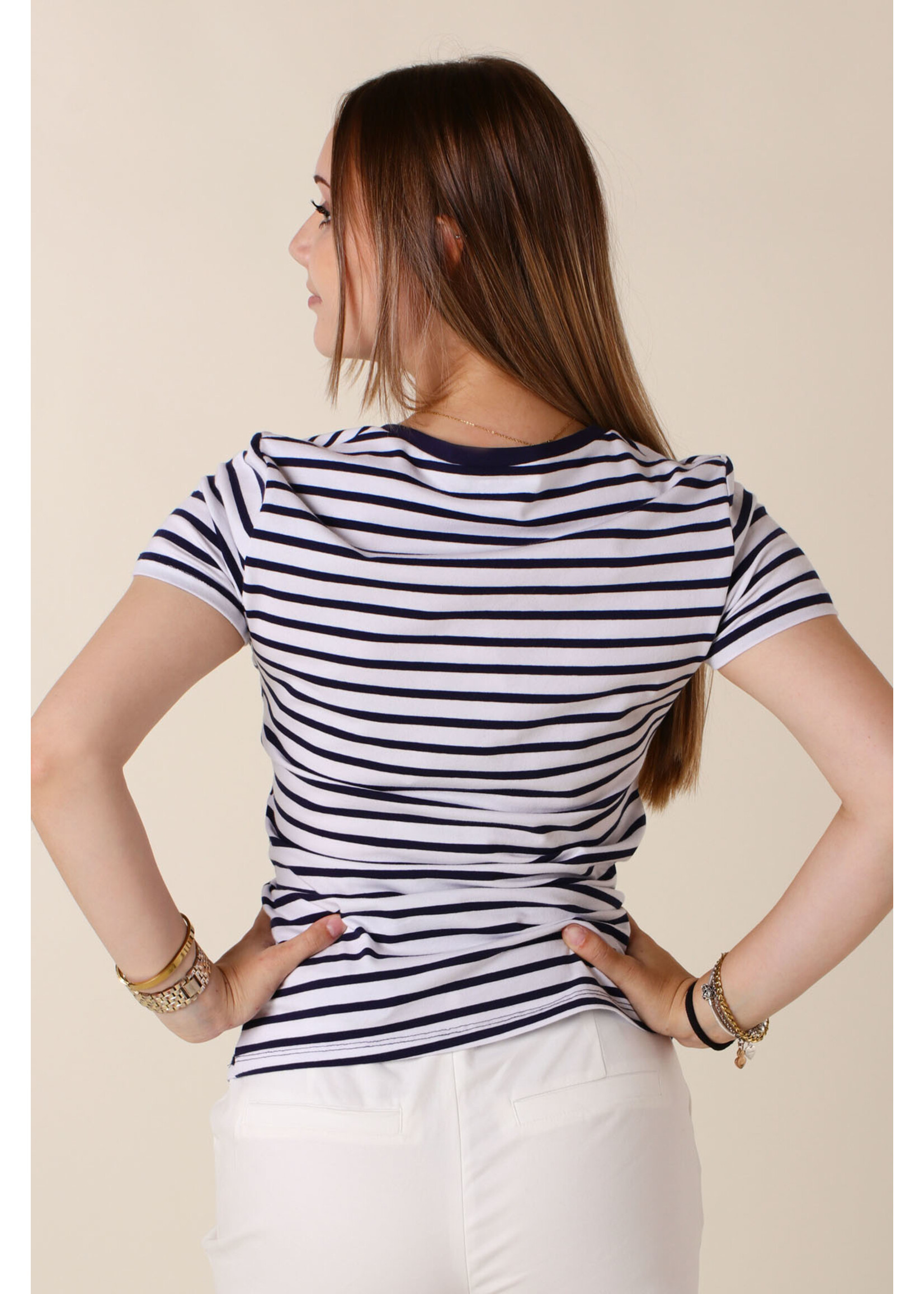 CC Fashion T-Shirt Marine V-Collar - NAVY1