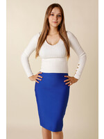 Moocci Fitted Skirt - BLUE