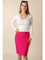 Moocci Fitted Skirt - FUCHSIA