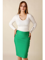 Moocci Fitted Skirt - GREEN