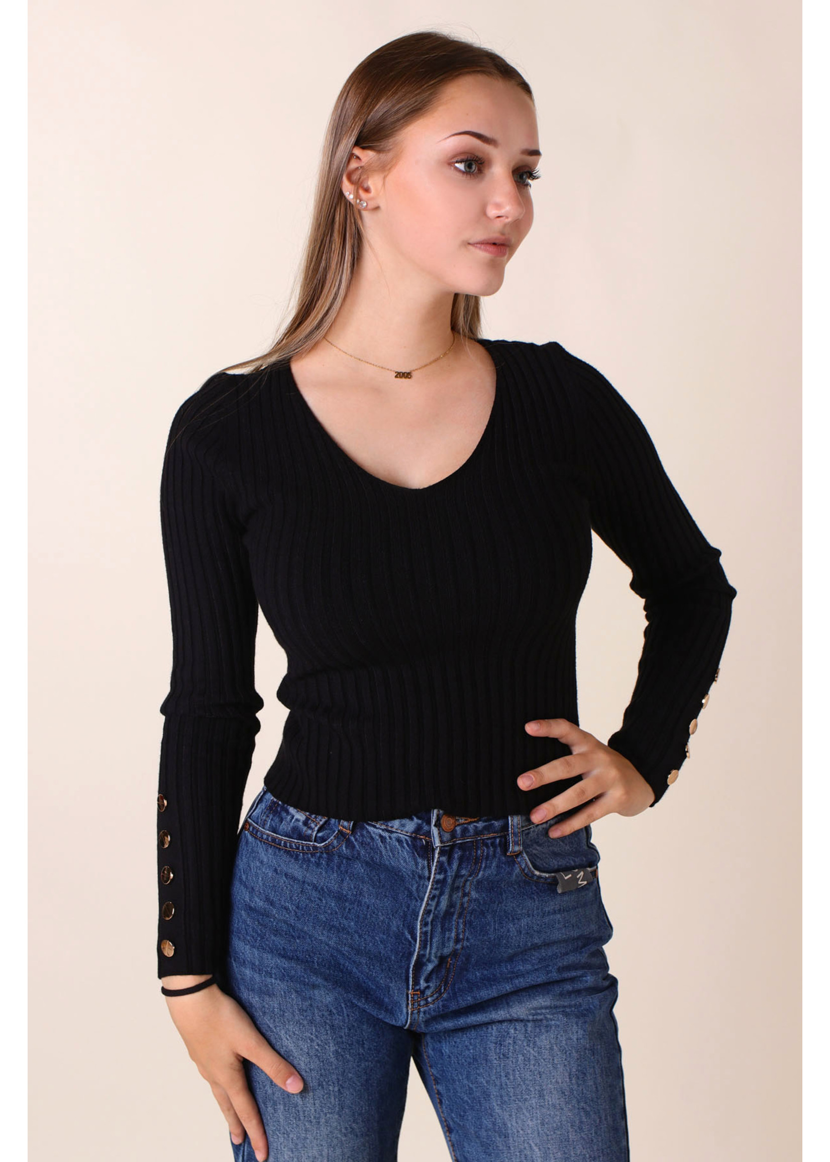 Moocci PULL BLACK - Long Sleeves