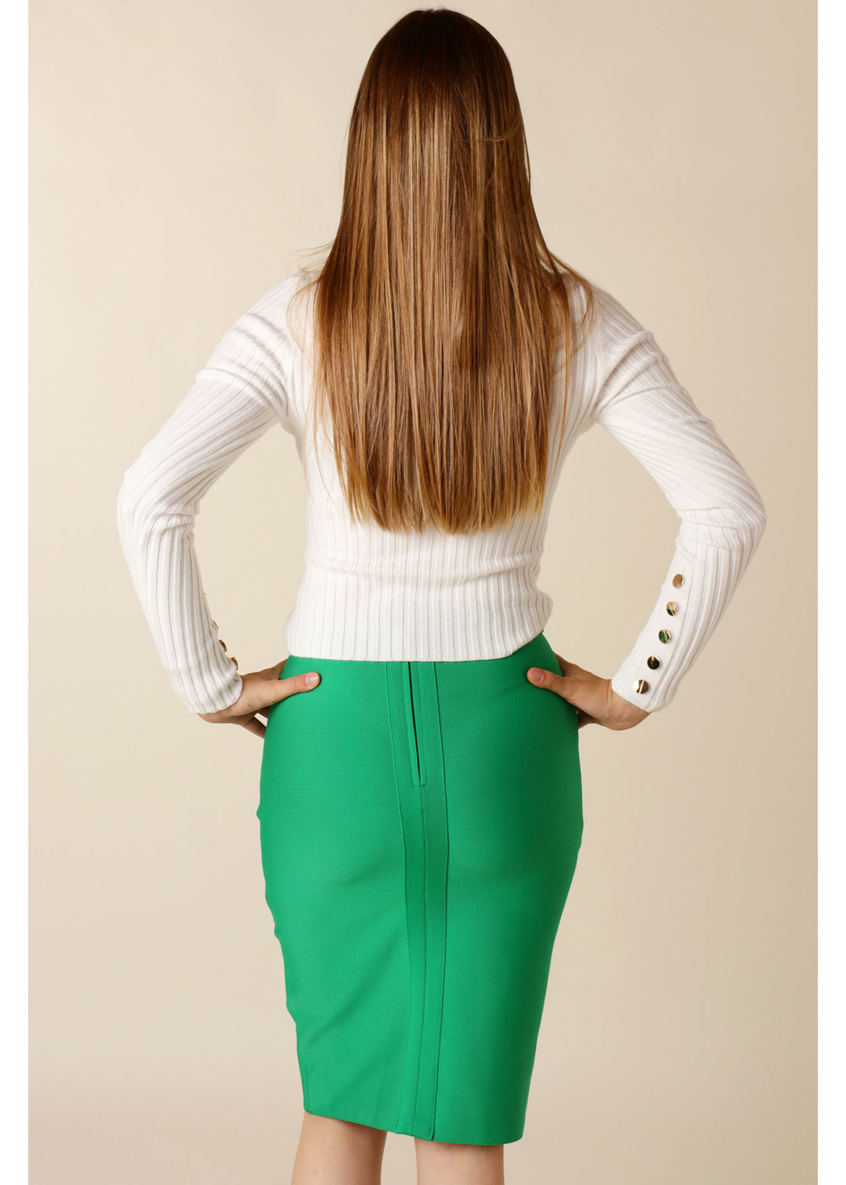 Moocci Fitted Skirt - GREEN