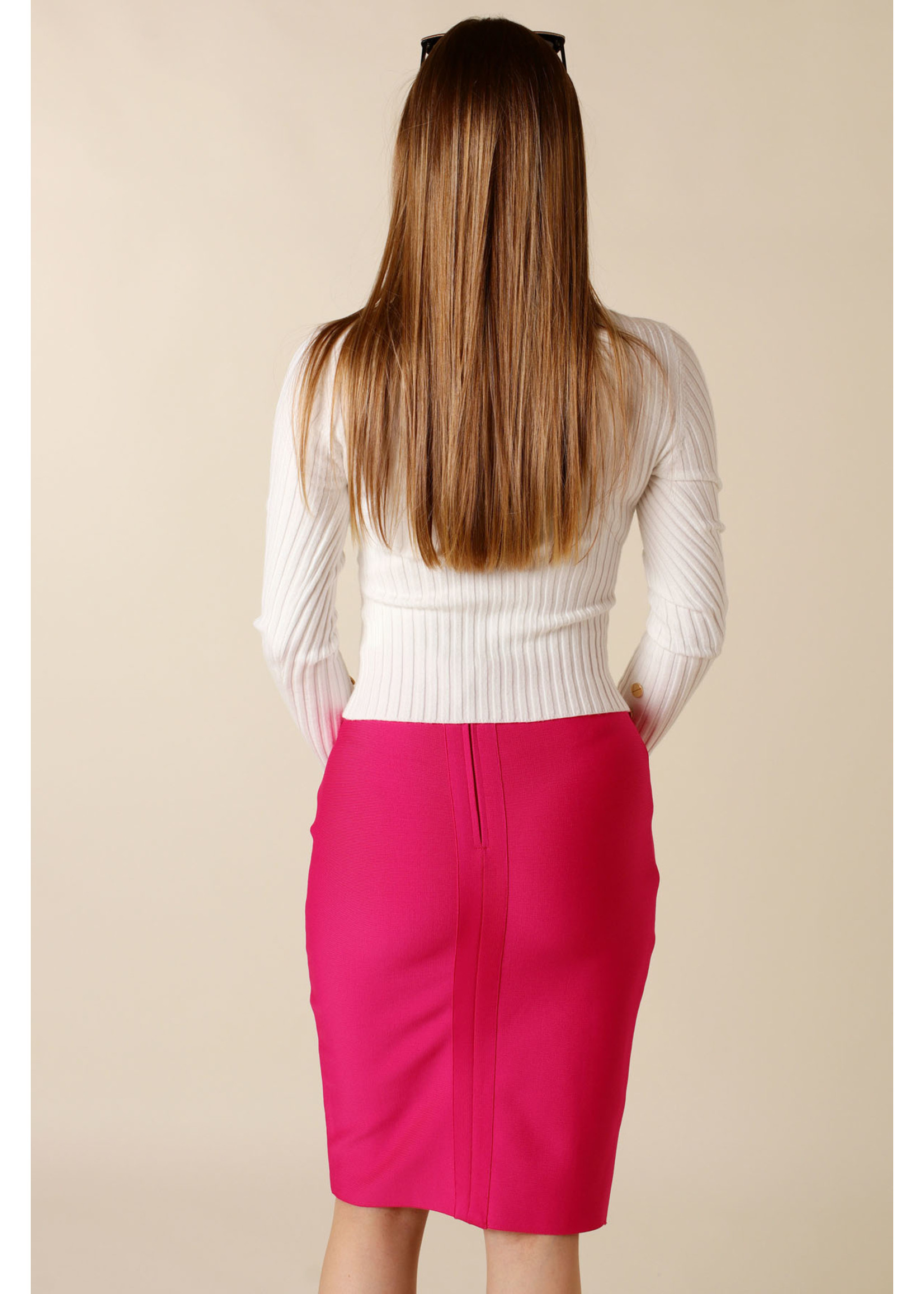 Moocci Fitted Skirt - FUCHSIA