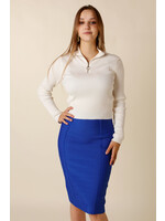Moocci Fitted Skirt Stripes - BLUE