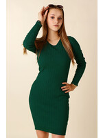 Moocci Fitted Dress Six Buttons - GREEN