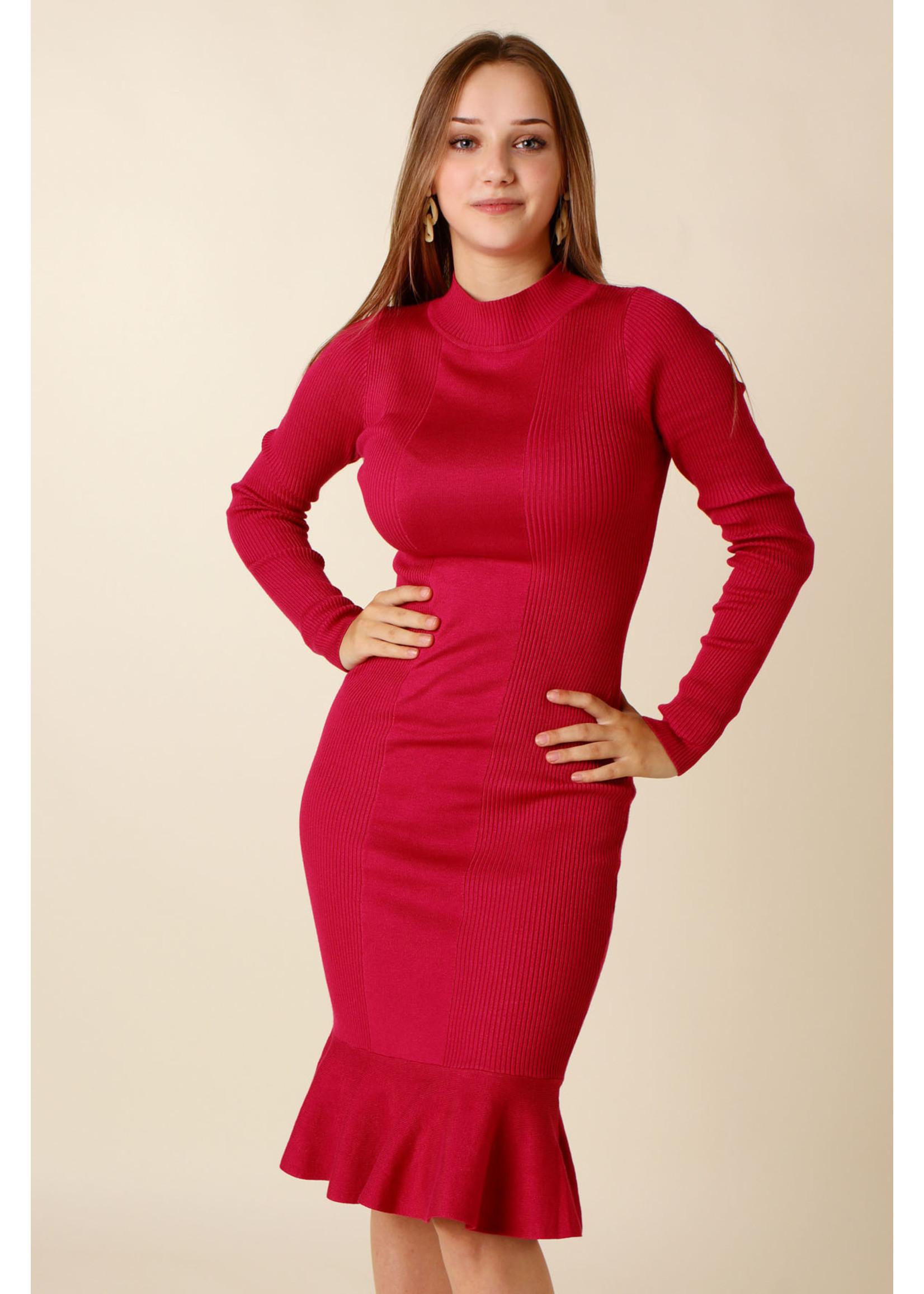 Moocci Dress Bottom Collar - FUCHSIA