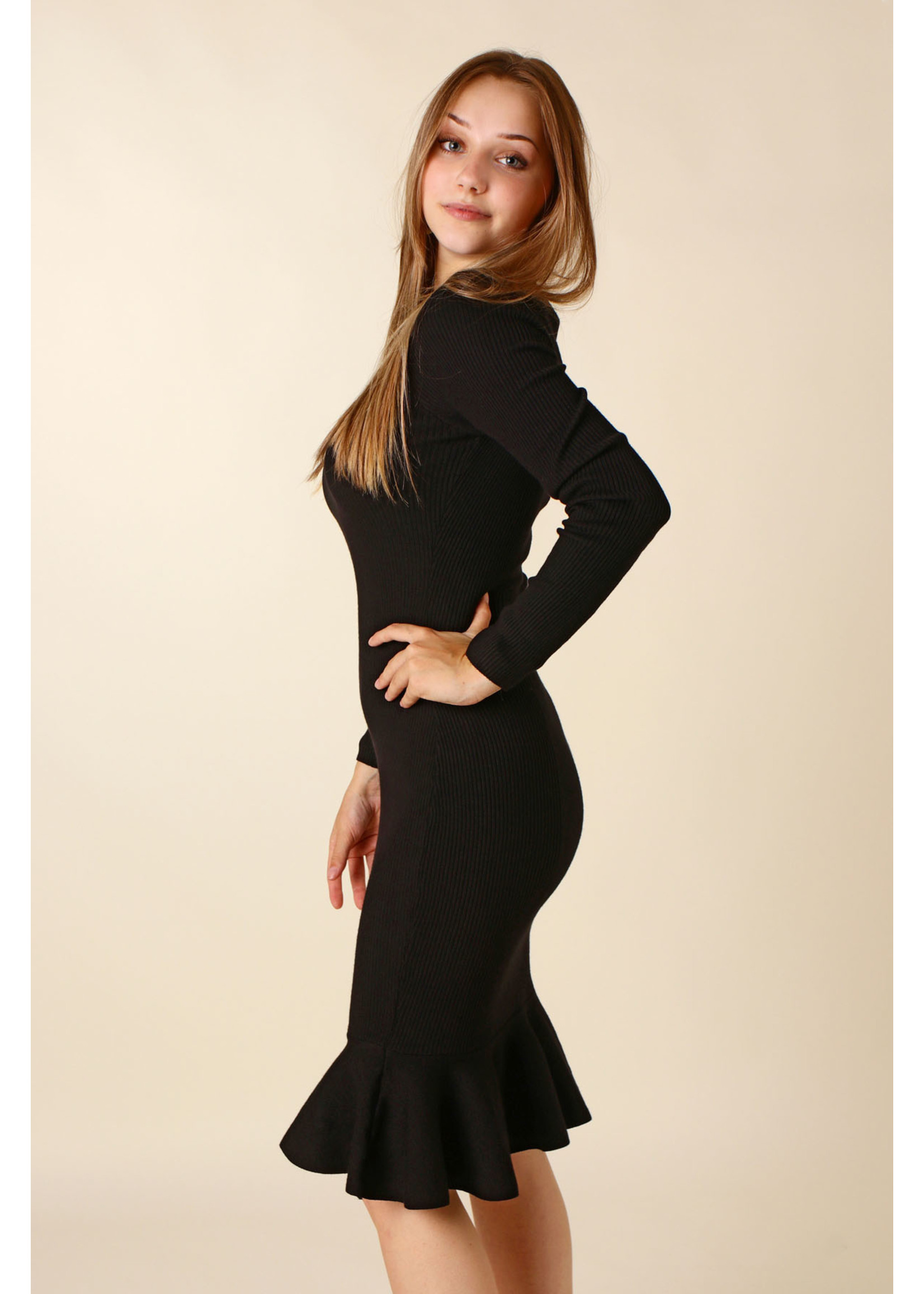 Moocci Dress Bottom Collar - BLACK