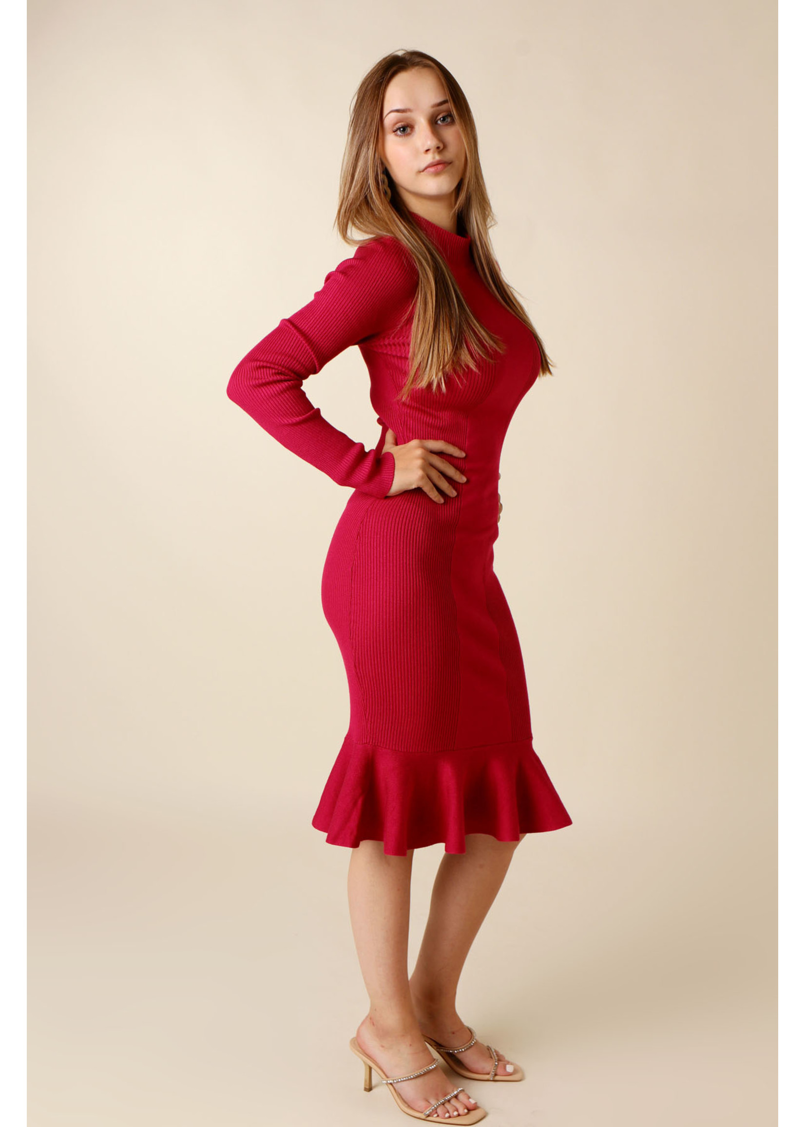 Moocci Dress Bottom Collar - FUCHSIA