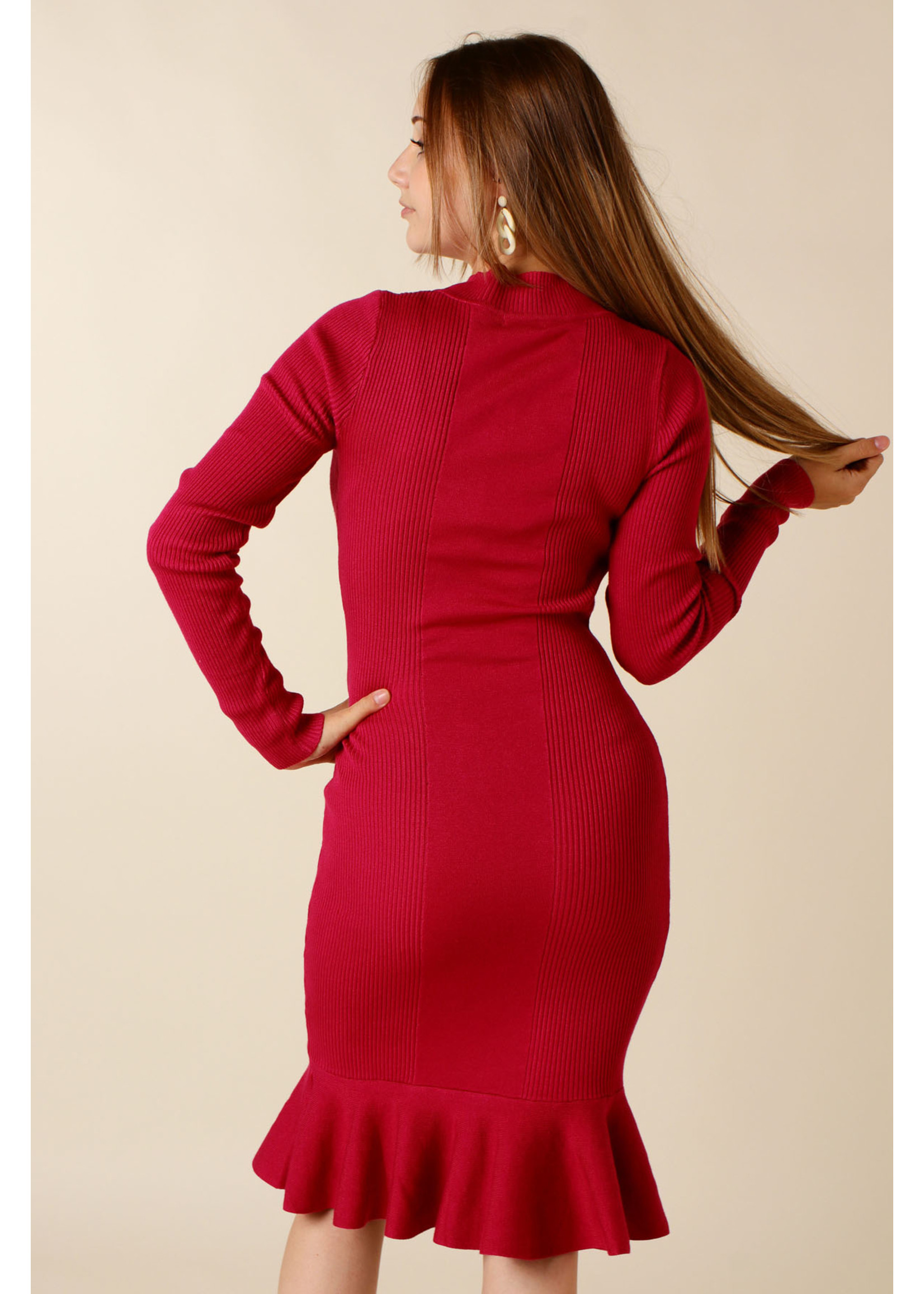 Moocci Dress Bottom Collar - FUCHSIA