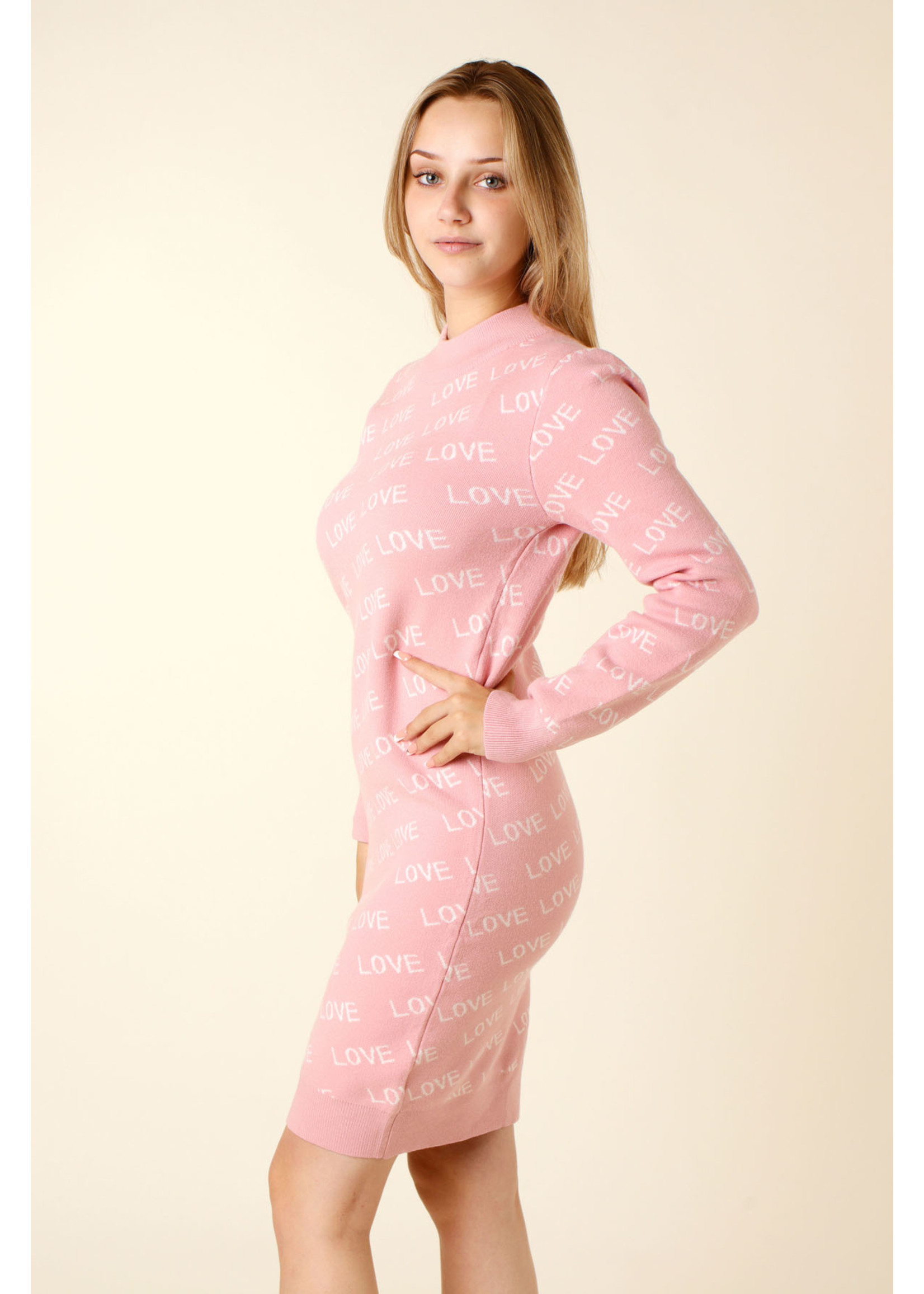 Moocci Dress LOVE - PINK - R262 - TU