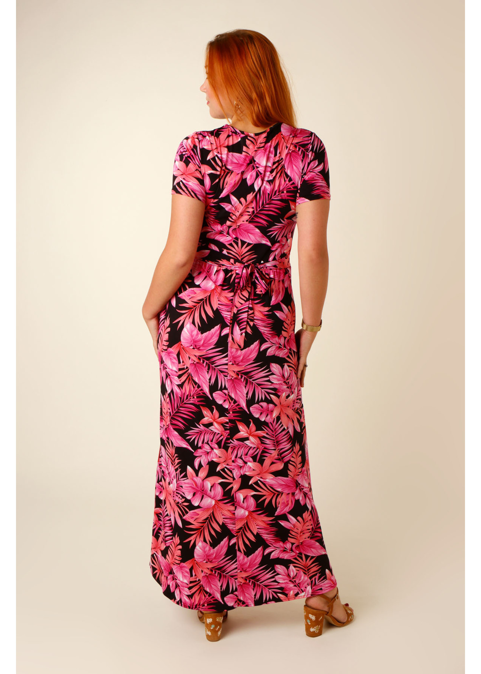 Kylie & Hailey K&H Palm Dress Long - FUCHSIA