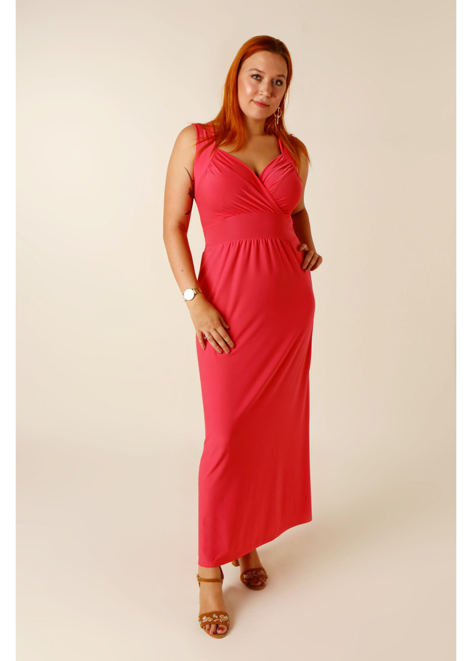 Kylie & Hailey K&H UNI Dress Long - CORAL