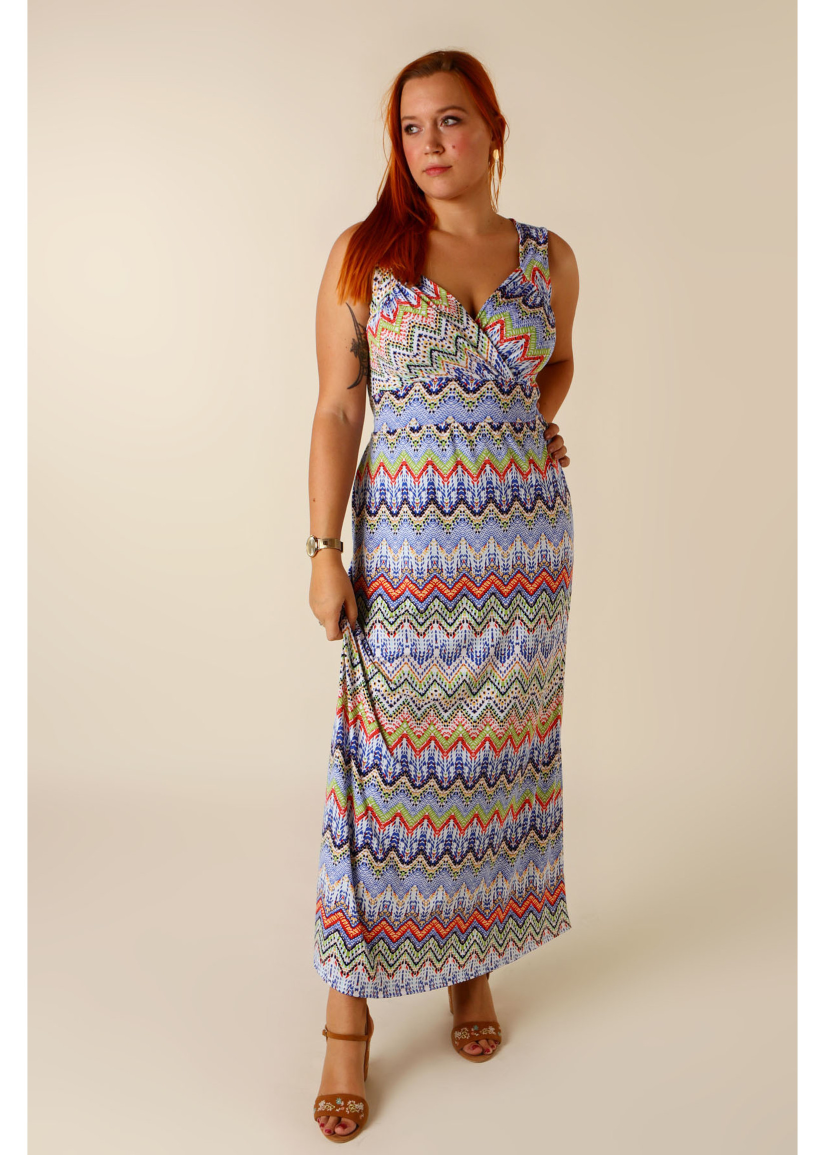 Kylie & Hailey K&H Missone Dress Long - BLUE