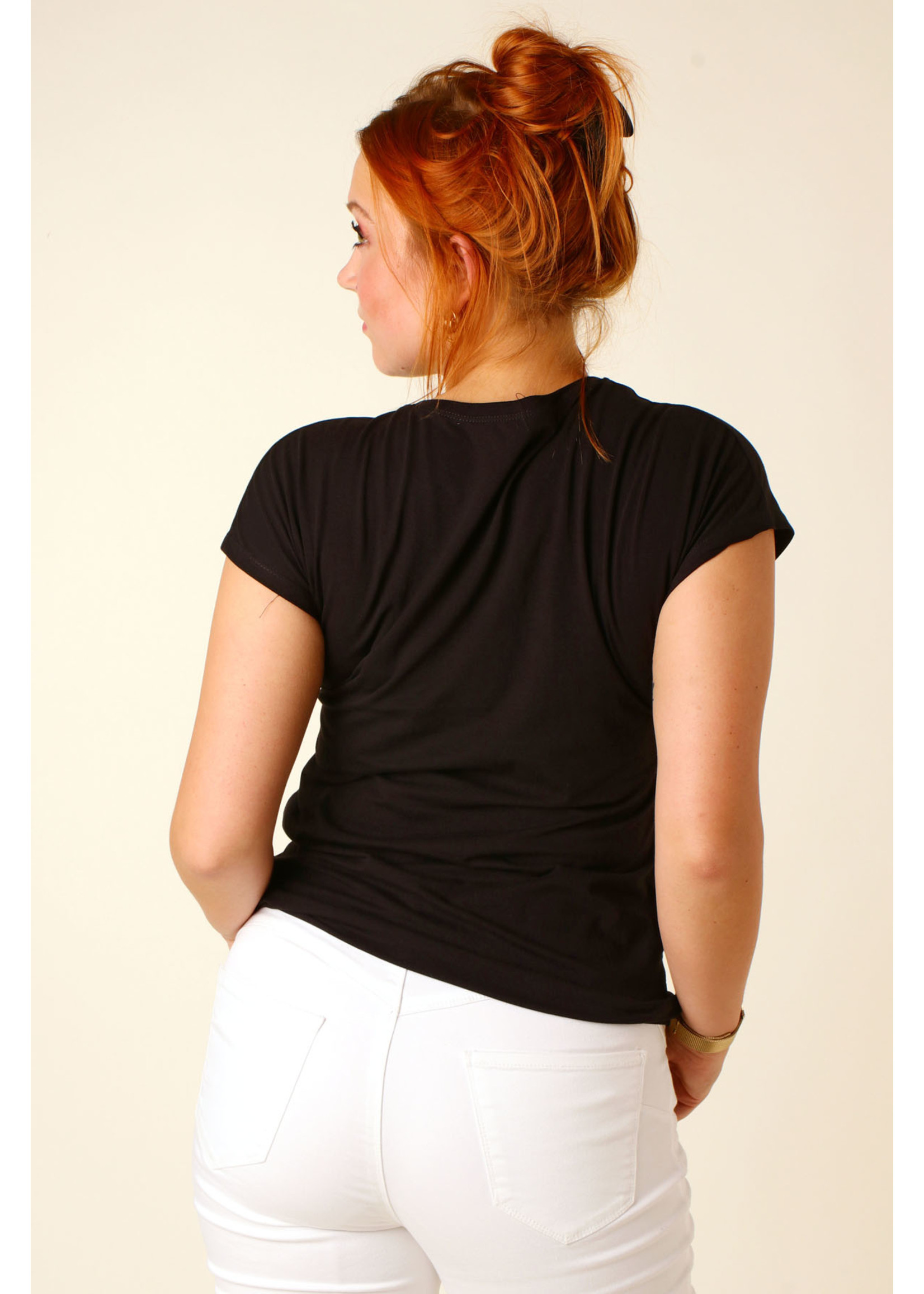 Emma & Alex T-Shirt Just Vogue - BLACK