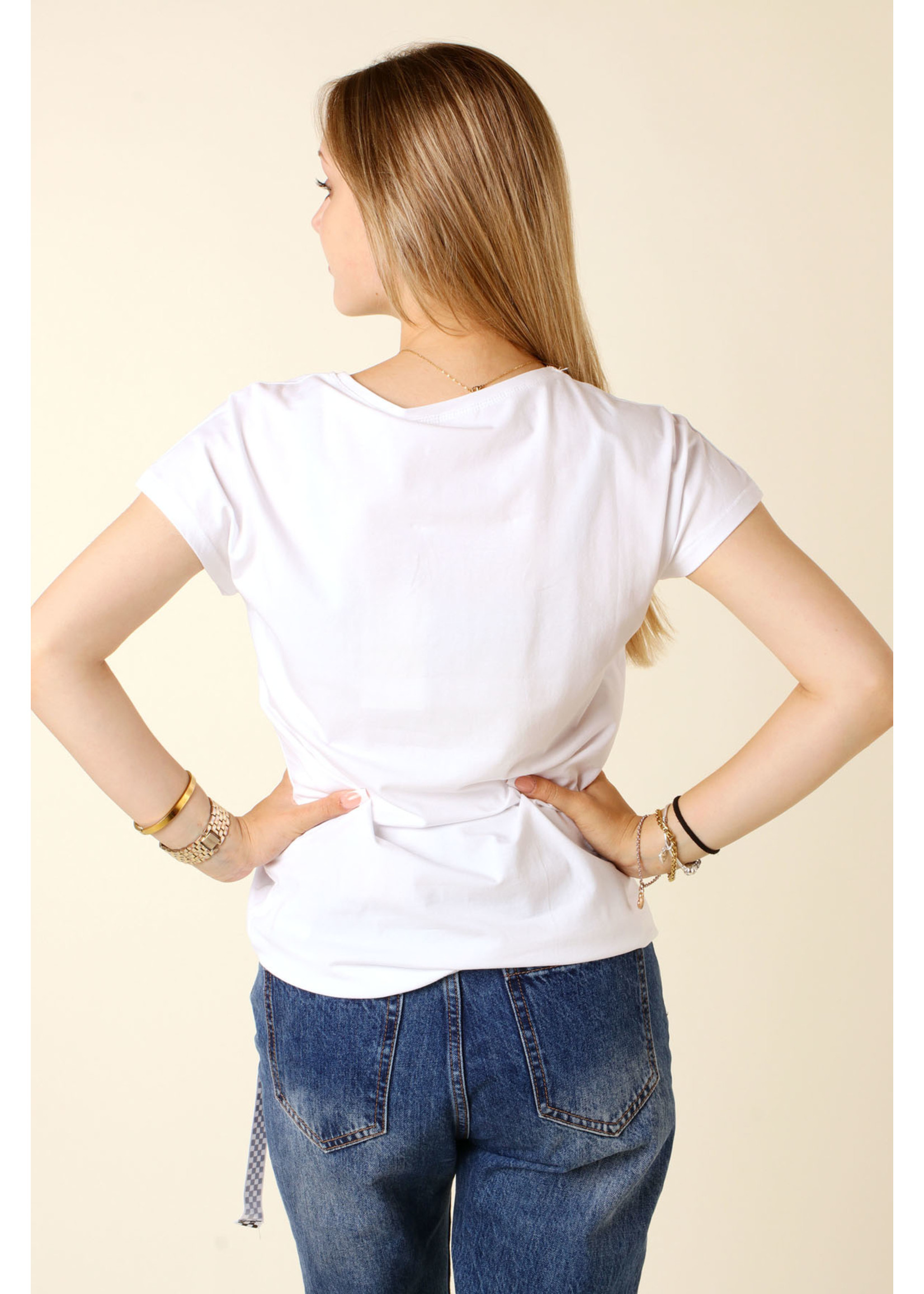 Emma & Alex T-Shirt Just Vogue - WHITE