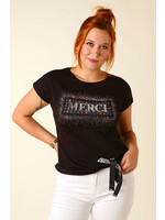CC Fashion T-Shirt MERCI - BLACK