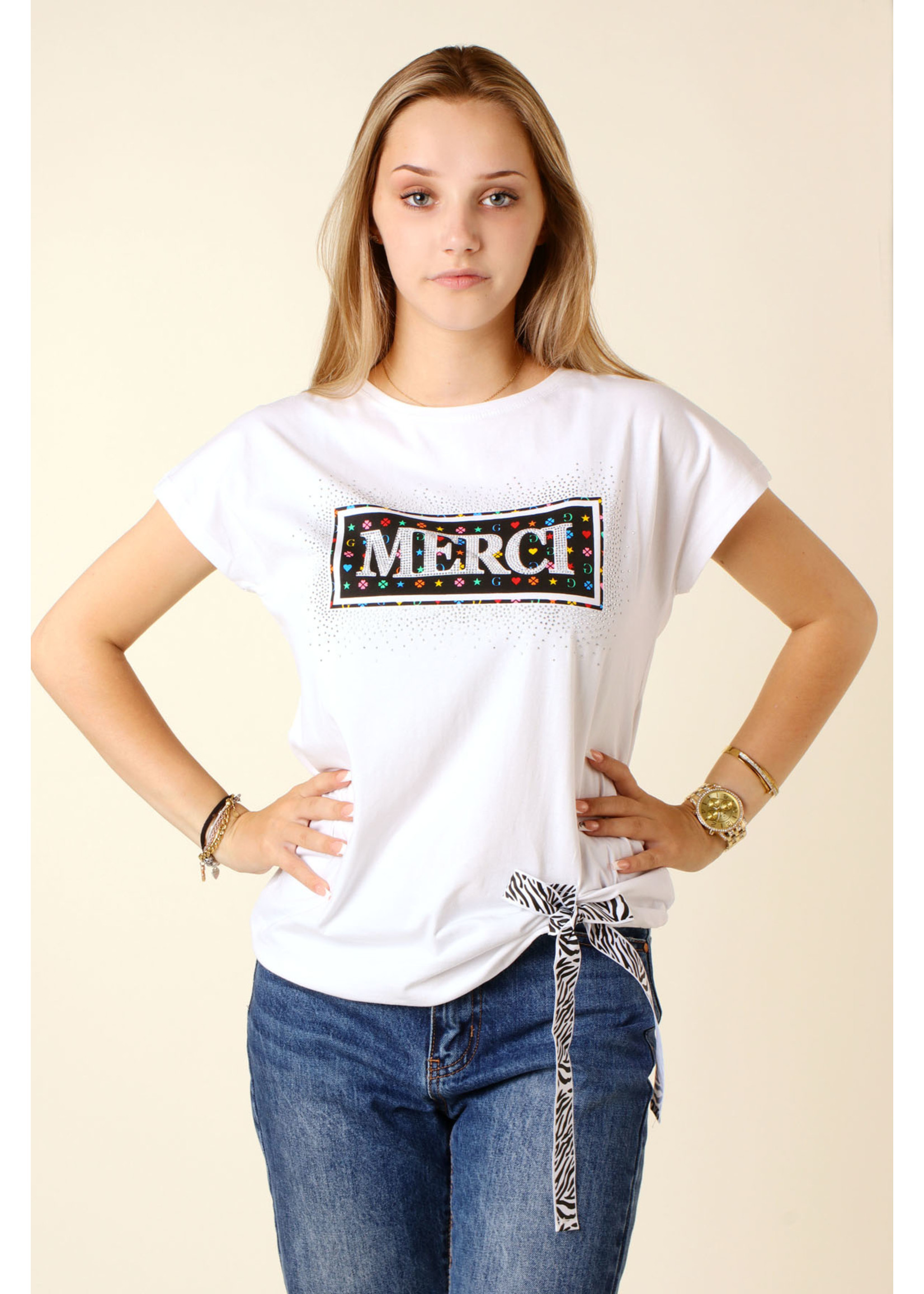CC Fashion T-Shirt MERCI - WHITE