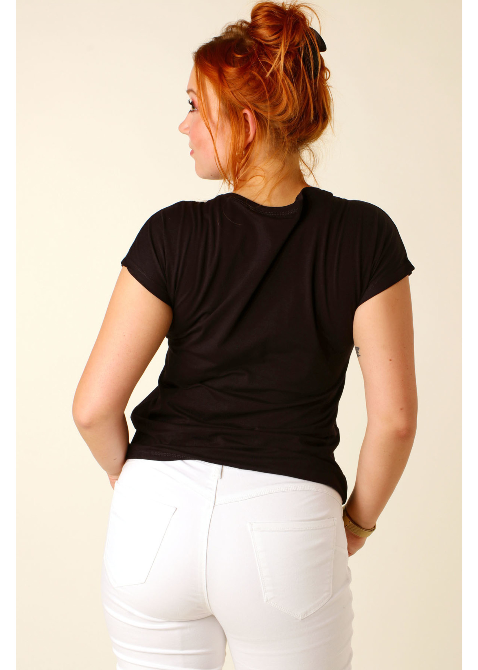 CC Fashion T-Shirt MERCI - BLACK