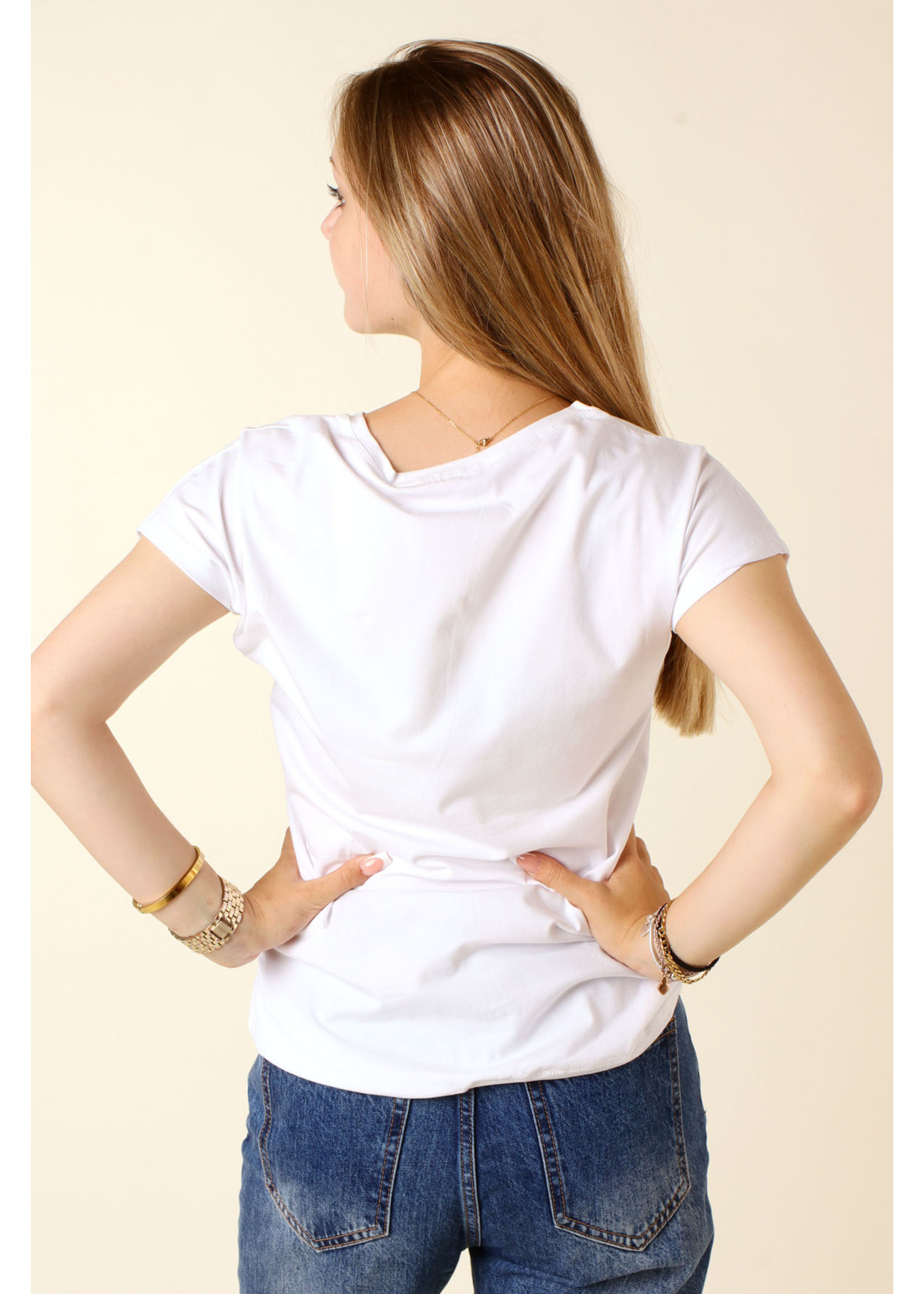 CC Fashion T-ShirtVogue Bow - White