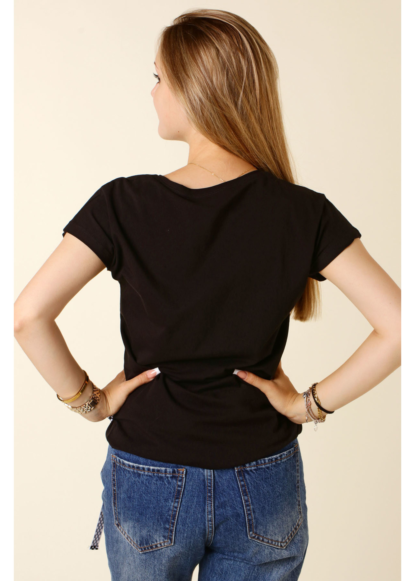 CC Fashion T-ShirtVogue Bow - BLACK
