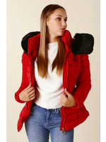 Wulux Jacket with Fur & Hood - RED
