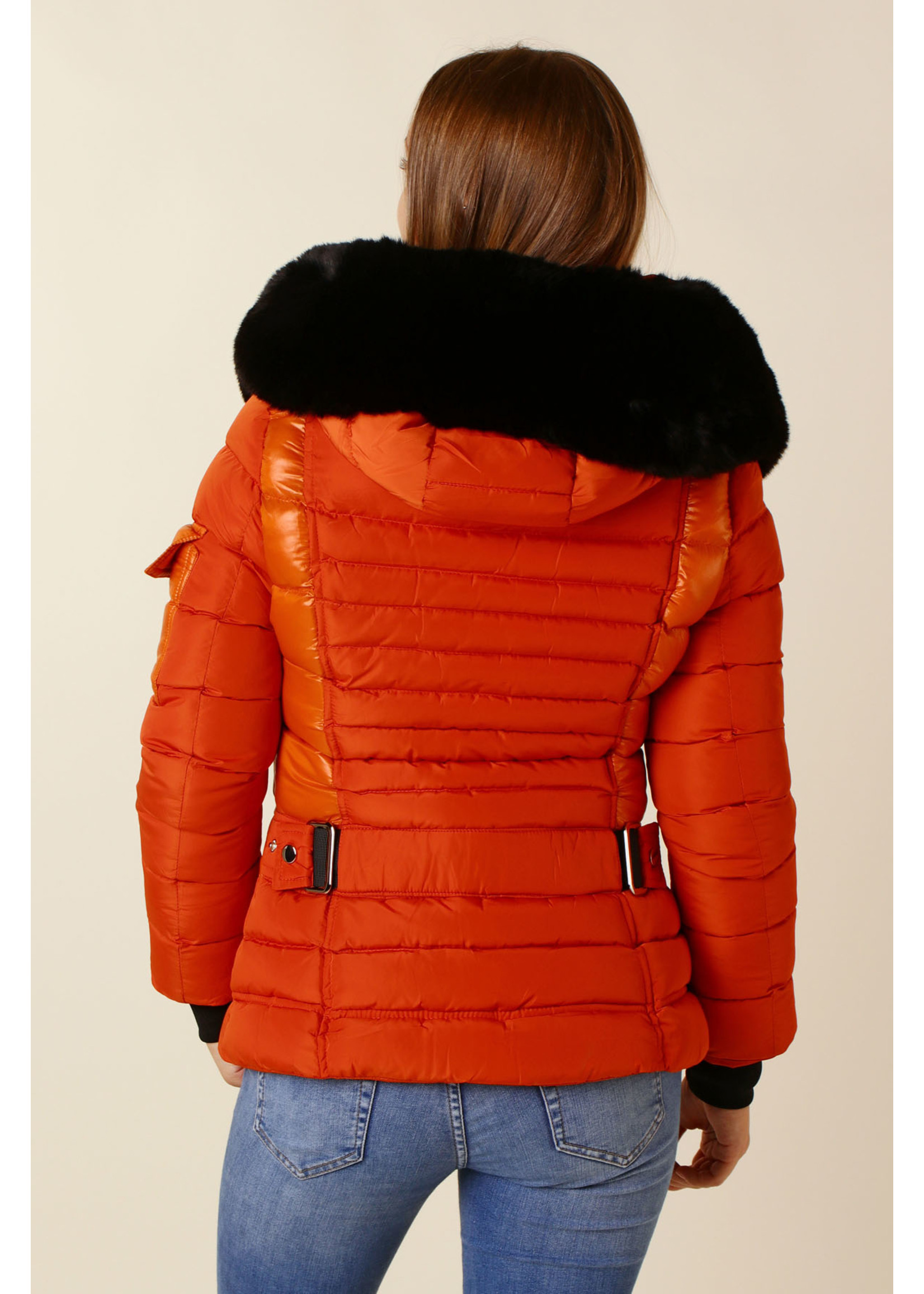 Wulux Jacket with Fur & Hood - ORANGE
