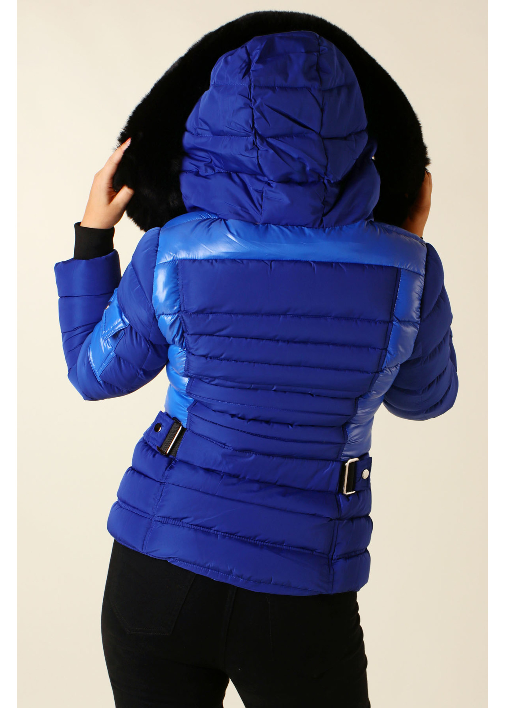 Wulux Jacket with Fur & Hood - BLUE