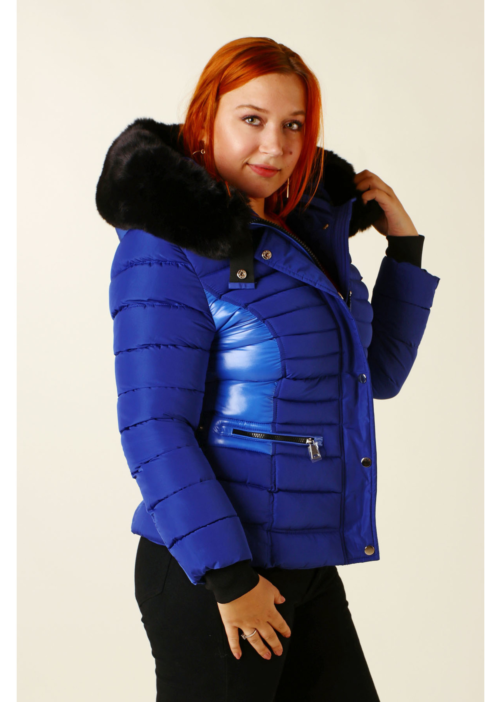 Wulux Jacket with Fur & Hood - BLUE