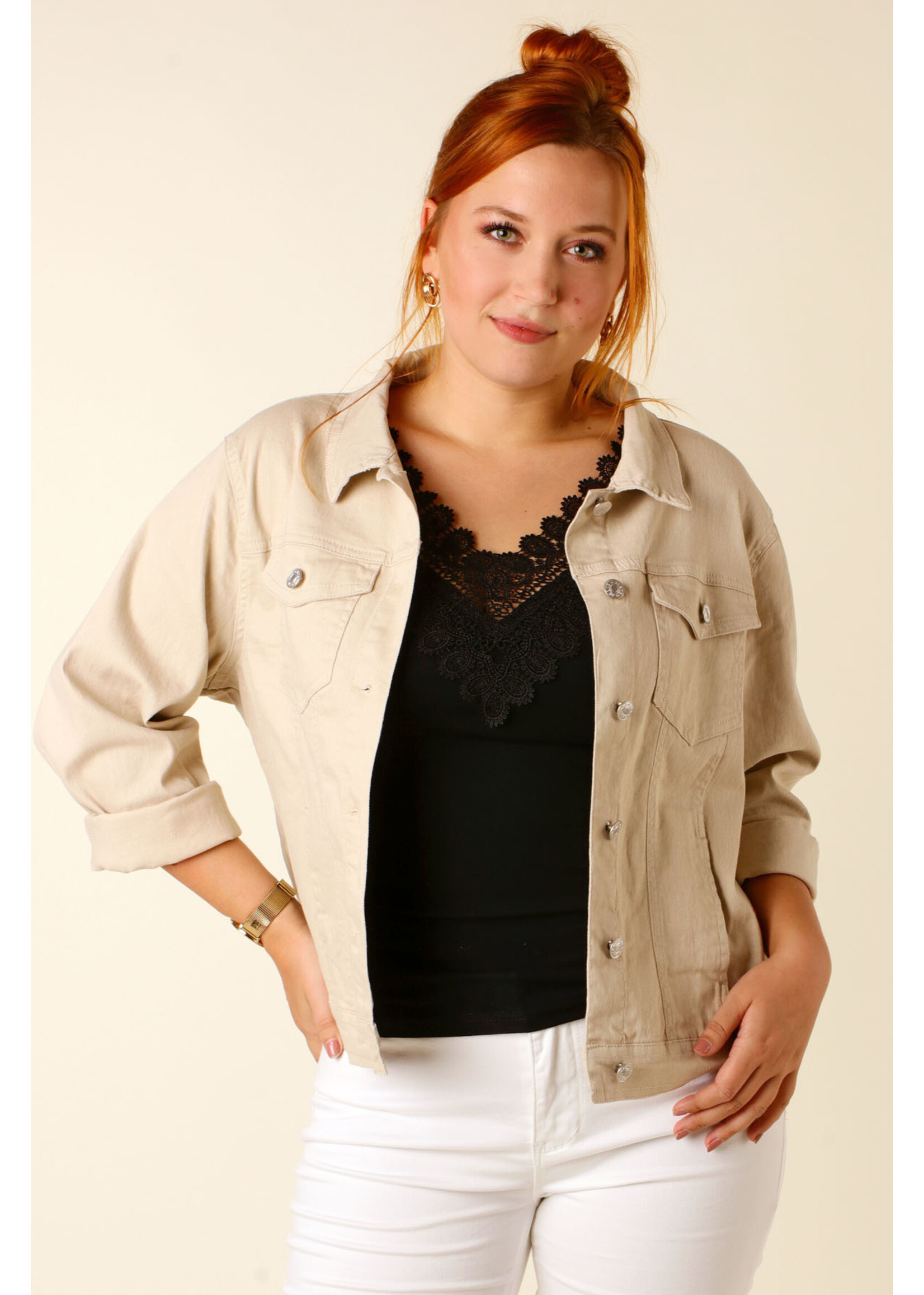 Meyla Melody Jeans JACKET - BEIGE