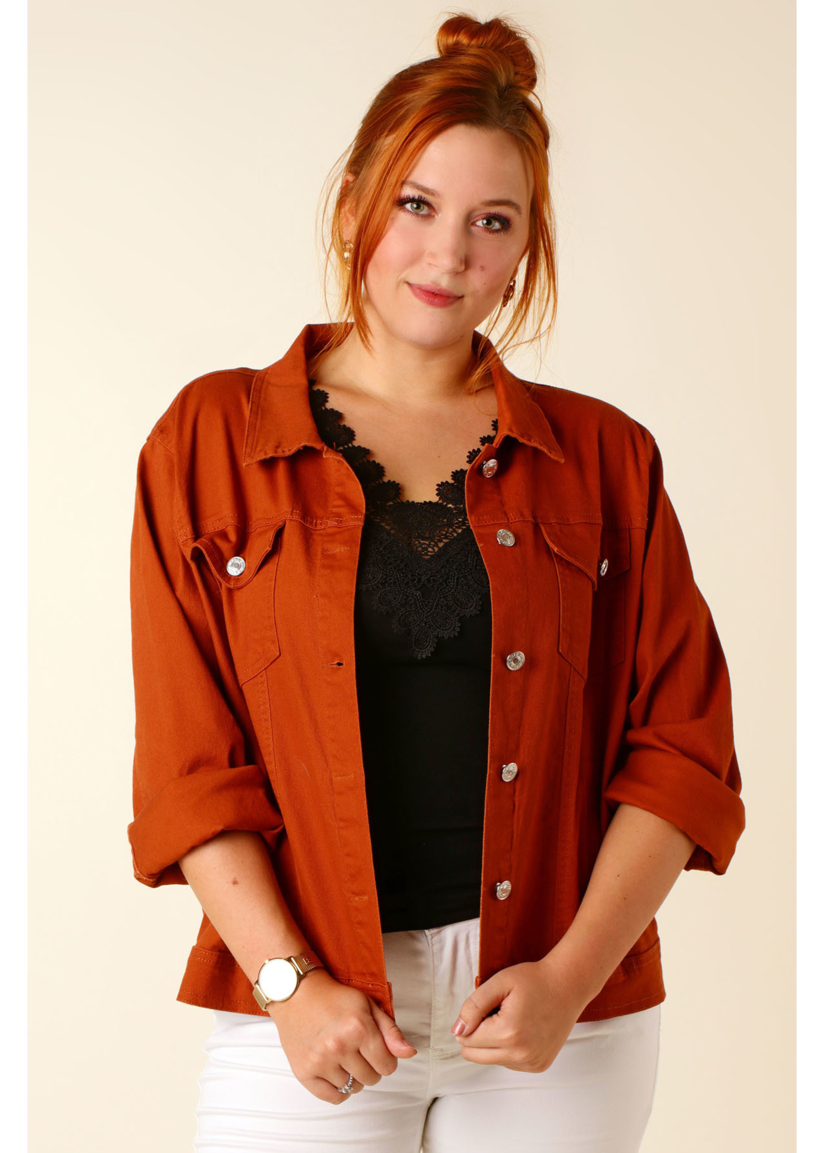Meyla Melody Jeans JACKET - AUBURN