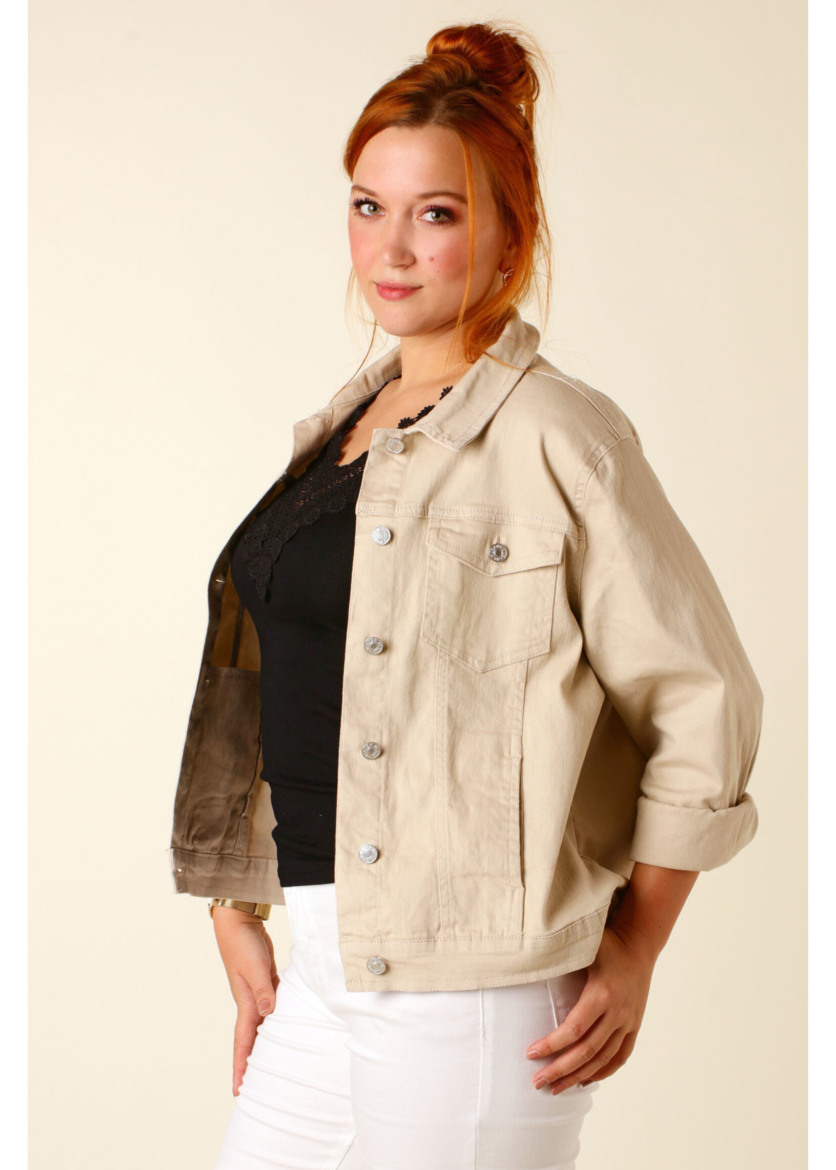 Meyla Melody Jeans JACKET - BEIGE