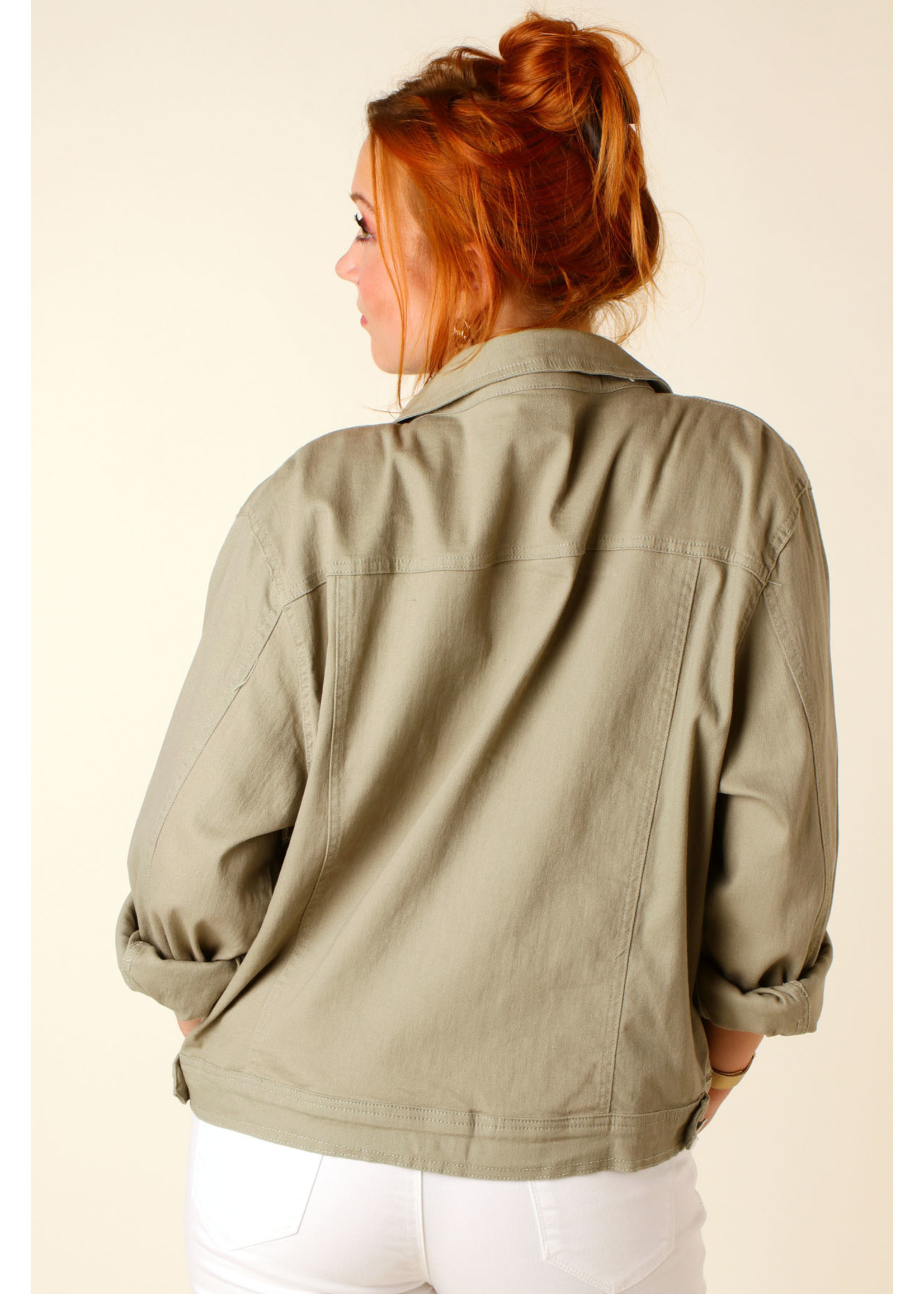 Meyla Melody Jeans JACKET - KHAKI