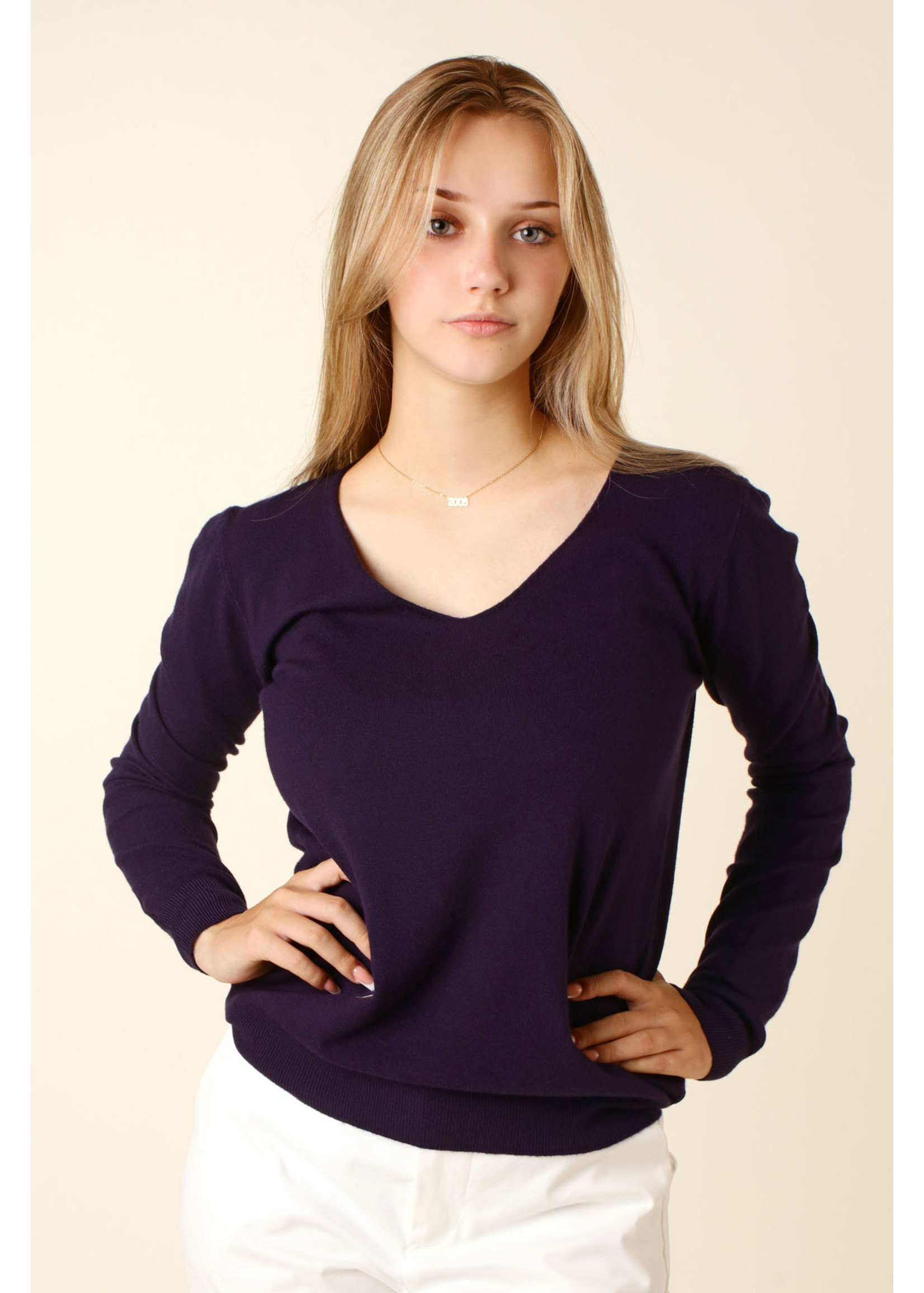 CC Fashion PULL V-Collar - NAVY BLUE