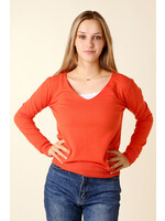 CC Fashion PULL V-Collar - ORANGE