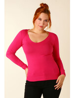 CC Fashion PULL V-Collar - FUCHSIA