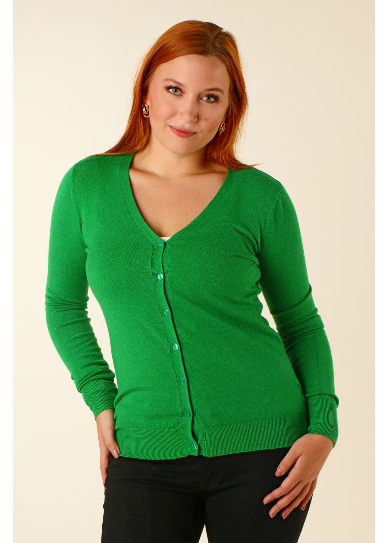 CC Fashion GILET V-Collar - GREEN