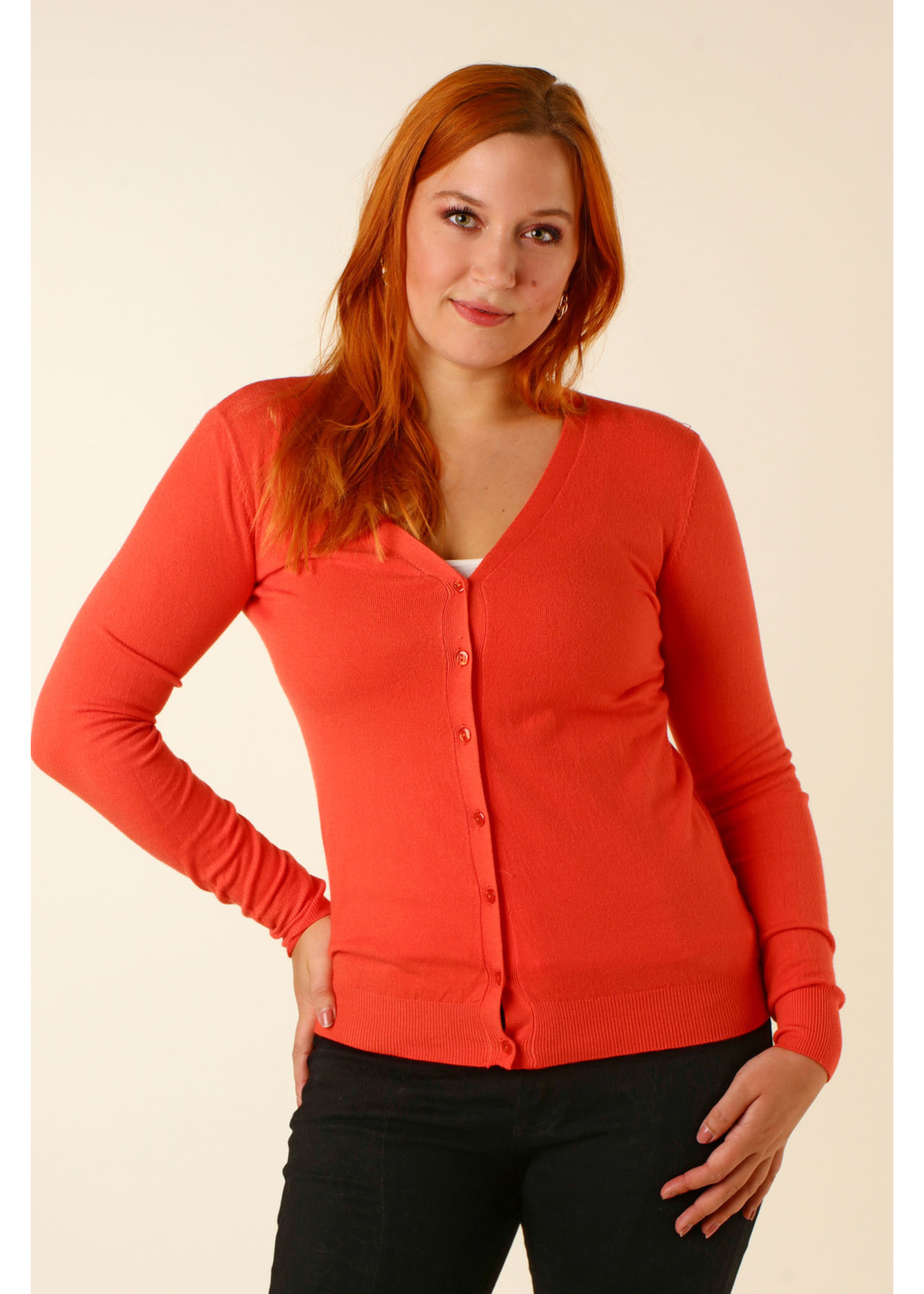 CC Fashion GILET V-Collar - ORANGE