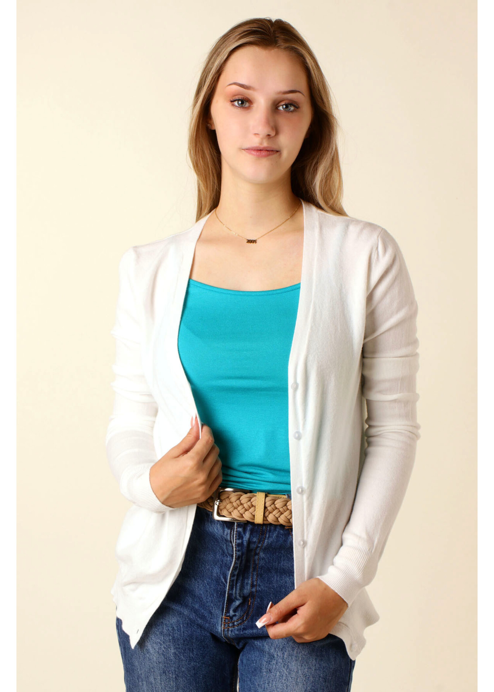 CC Fashion GILET V-Collar - WHITE