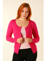 CC Fashion GILET O-Collar - FUCHSIA