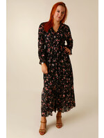 Alyra Vintage Dress - ZWART/ROZE - TU