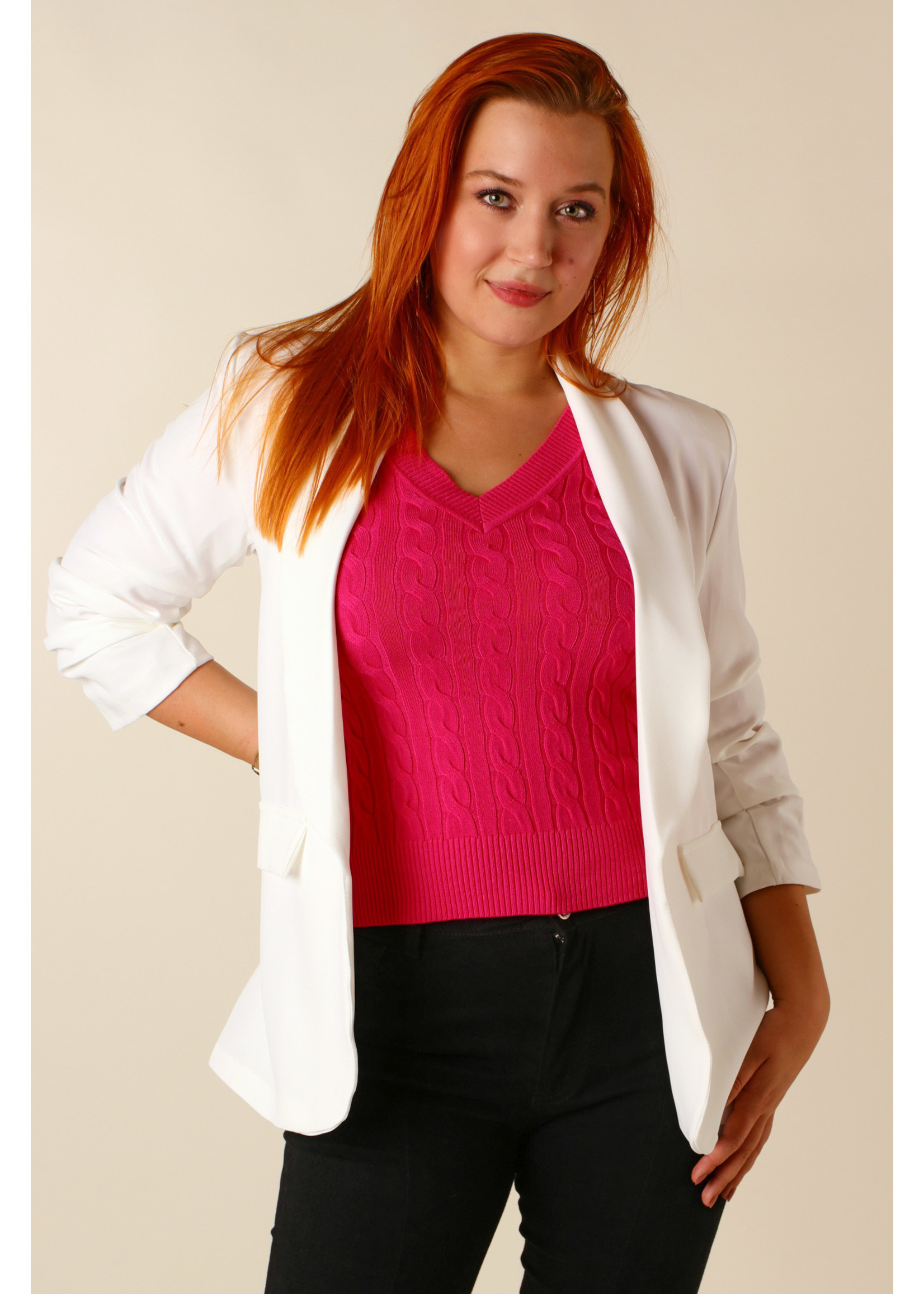 New Collection Blazer - WHITE