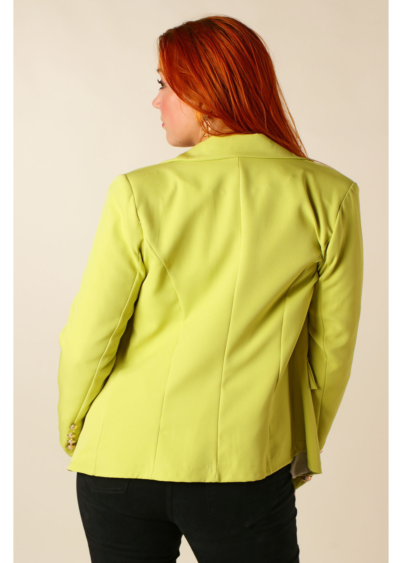 New Collection Blazer with buttons - LEMON